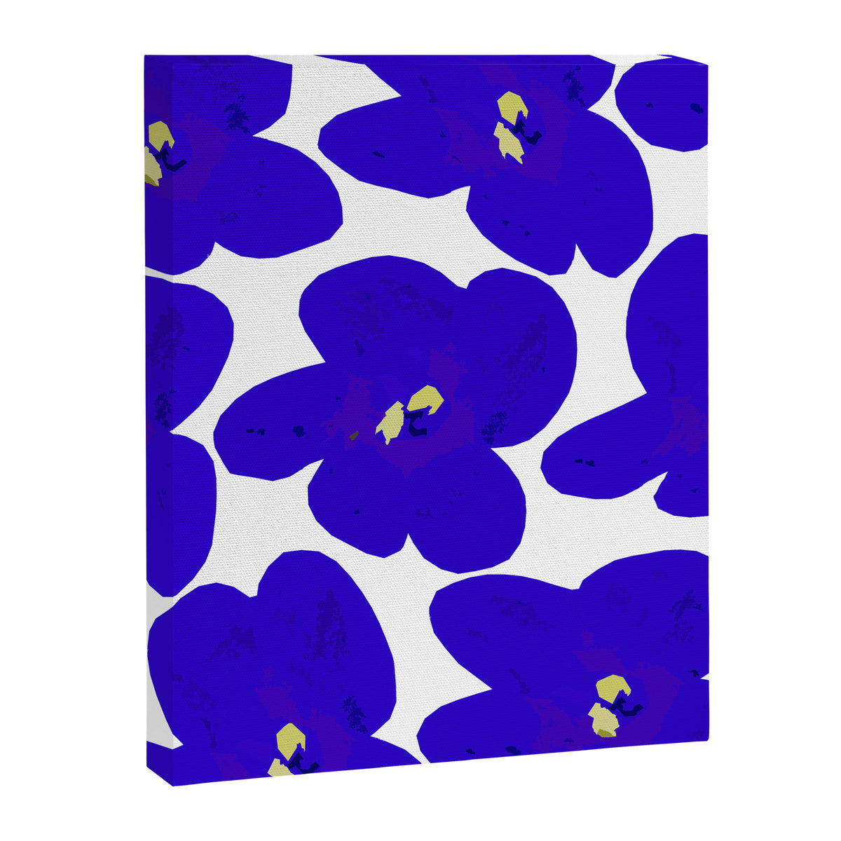 Blue Retro Flowers #decor #society6 #buyart Canvas Print Gallery Image 8