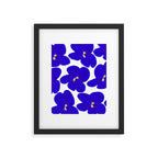 Blue Retro Flowers #decor #society6 #buyart Framed Art Print Gallery Image 6