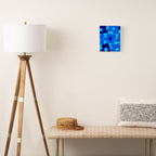 Blue Retro Flowers Pastel Blue Background #decor #society6 #buyart Canvas Print Gallery Image 2