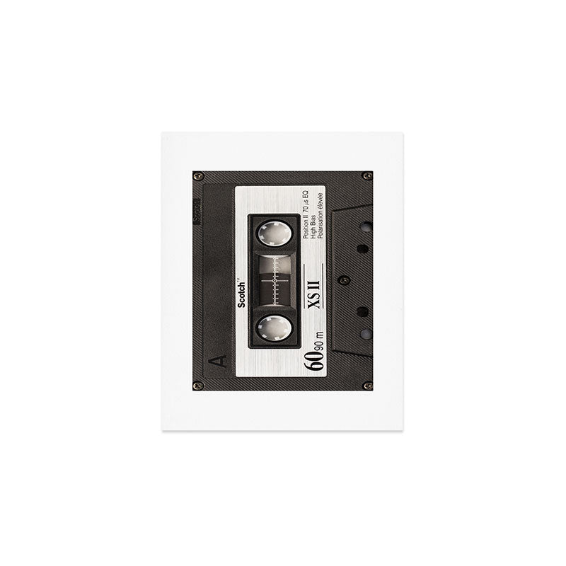 Cassette Tape Black And White #decor #society6 #buyart Art Print Gallery Image 1