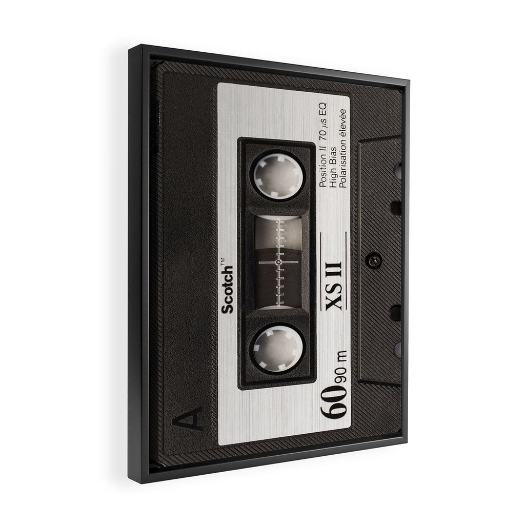 Cassette Tape Black And White #decor #society6 #buyart Framed Canvas Print Gallery Image 2