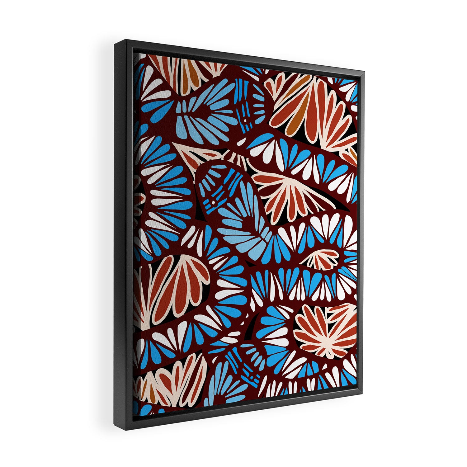 Colorful snakes and flowers Framed Canvas Print Gallery Image 2