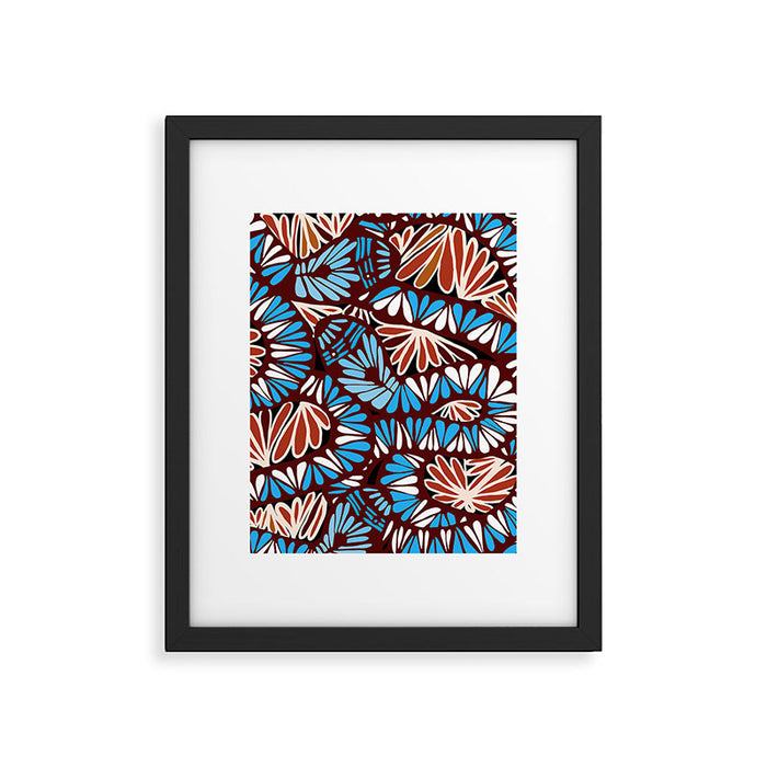 Colorful snakes and flowers Framed Art Print Gallery Image 1