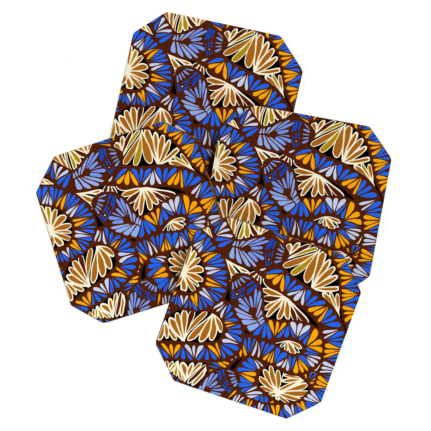 Decorative snakes and flowers Coaster Gallery Image 1