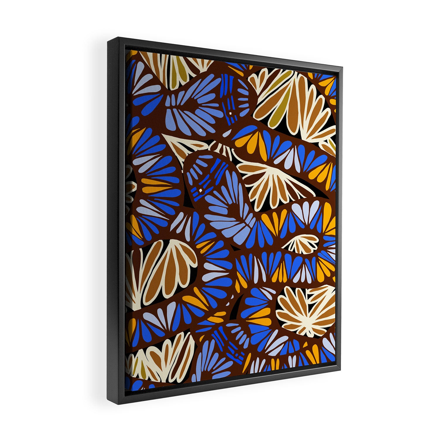 Decorative snakes and flowers Framed Canvas Print Gallery Image 2