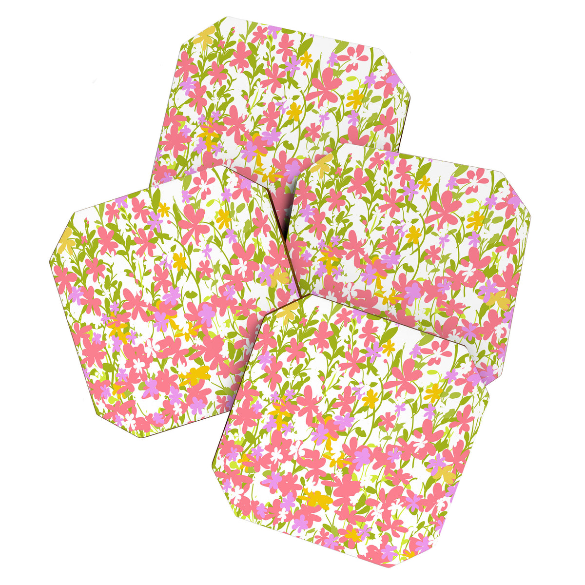 Delicate summer flowers Coaster Gallery Image 1