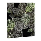 Elegant leaf skeleton foliage on black Canvas Print Gallery Image 8