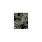 Elegant leaf skeleton foliage on black Art Print Gallery Image 1