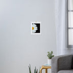 Hello Daisy - White Flower Black Background #decor #society6 #buyart Art Print Gallery Image 3