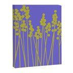 Hello Spring! Baby Green Retro Plants on Summer Purple Lilac #decor #society6 #buyart Canvas Print Gallery Image 8