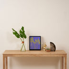 Hello Spring! Baby Green Retro Plants on Summer Purple Lilac #decor #society6 #buyart Framed Canvas Print Gallery Image 4