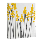 Hello Spring! Yellow/Black Retro Plants on White #decor #society6 #buyart Canvas Print Gallery Image 8