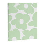 Large Baby Green Retro Flowers White Background #decor #society6 #buyart Canvas Print Gallery Image 8