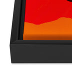 Large Red Poppy Orange Background #decor #society6 #buyart Framed Canvas Print Gallery Image 3