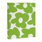 Large Summer Green Retro Flowers White Background Fresh Mood #decor #society6 #buyart Canvas Print Gallery Image 8