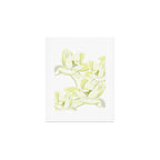 Large white flowers on white background Art Print Gallery Image 1
