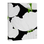 Large White Poppies on Black Background #decor #society6 #buyart Canvas Print Gallery Image 8