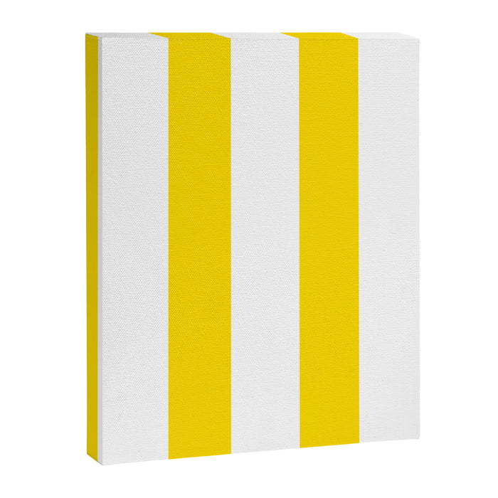 Large Yellow And White Stripes Fresh Mood #decor #society6 #buyart Canvas Print Gallery Image 1