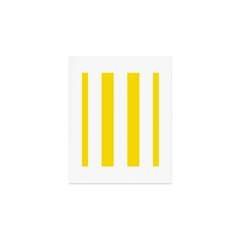 Large Yellow And White Stripes Fresh Mood #decor #society6 #buyart Art Print Gallery Image 1