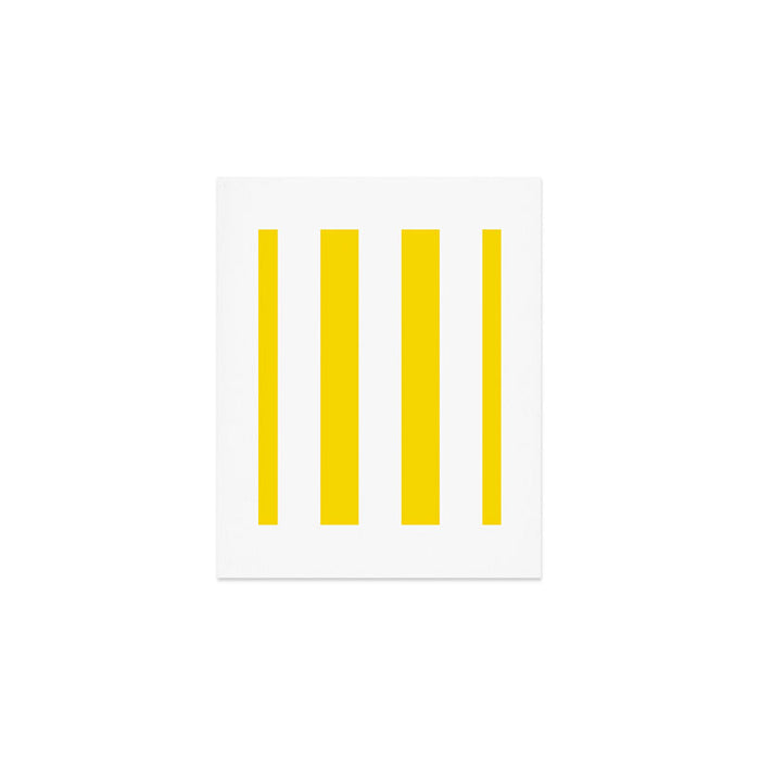 Large Yellow And White Stripes Fresh Mood #decor #society6 #buyart Art Print Gallery Image 1