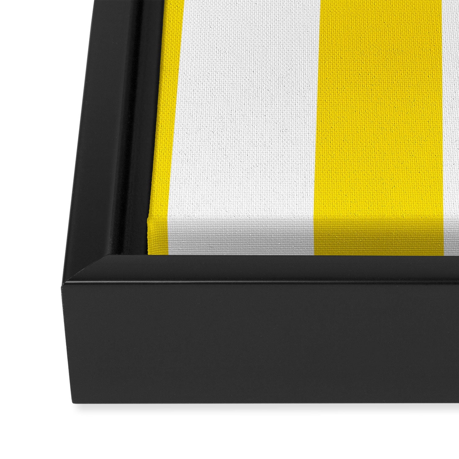 Large Yellow And White Stripes Fresh Mood #decor #society6 #buyart Framed Canvas Print Gallery Image 3
