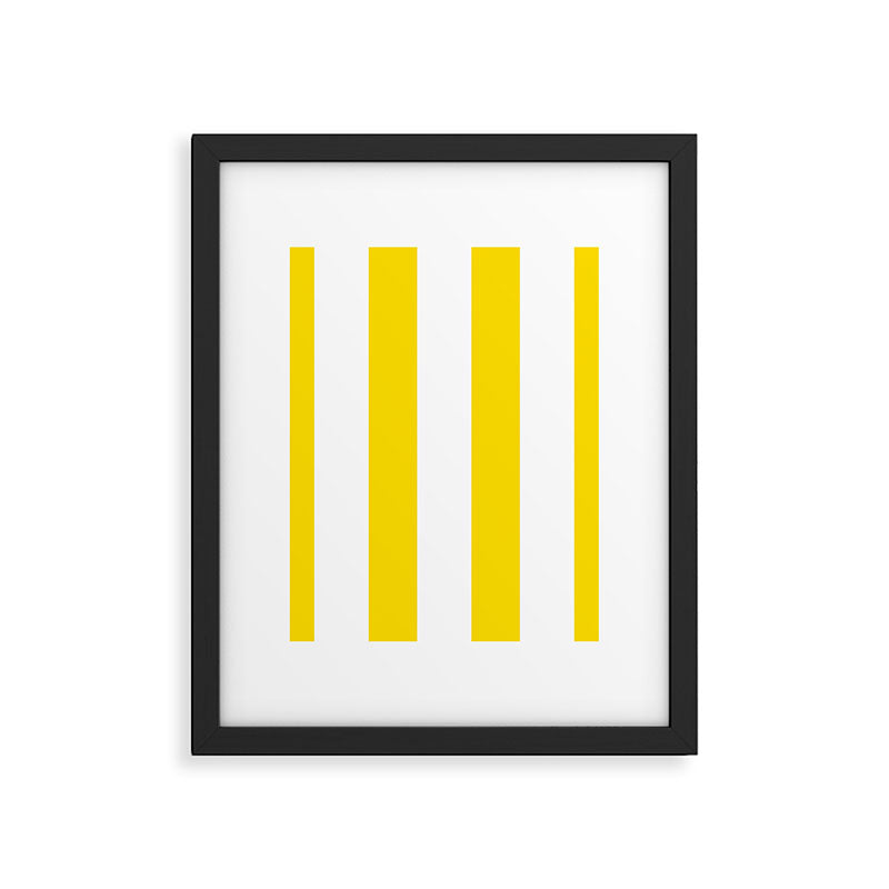 Large Yellow And White Stripes Fresh Mood #decor #society6 #buyart Framed Art Print Gallery Image 6