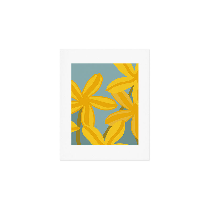 Large Yellow Lilies  Art Print Gallery Image 1
