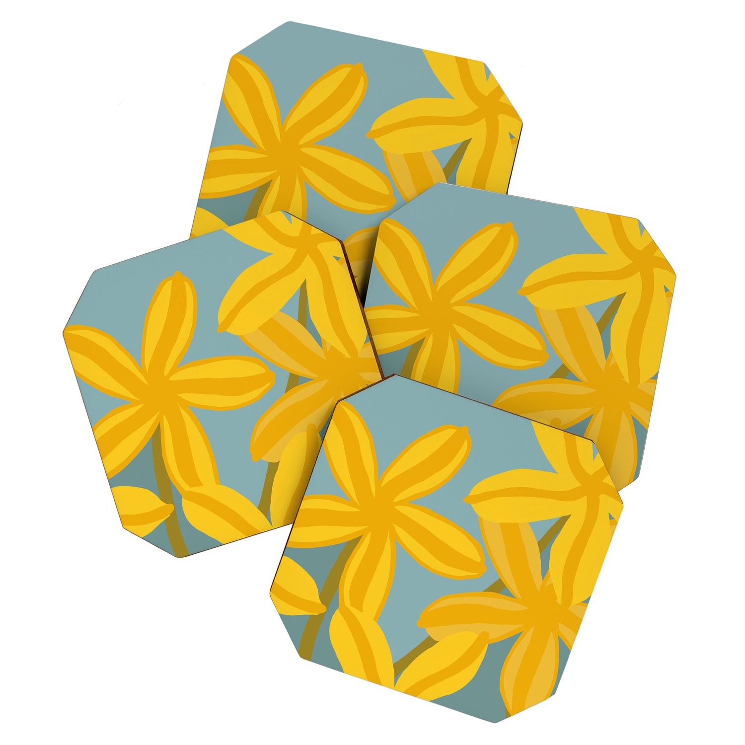 Large Yellow Lilies  Coaster Gallery Image 1