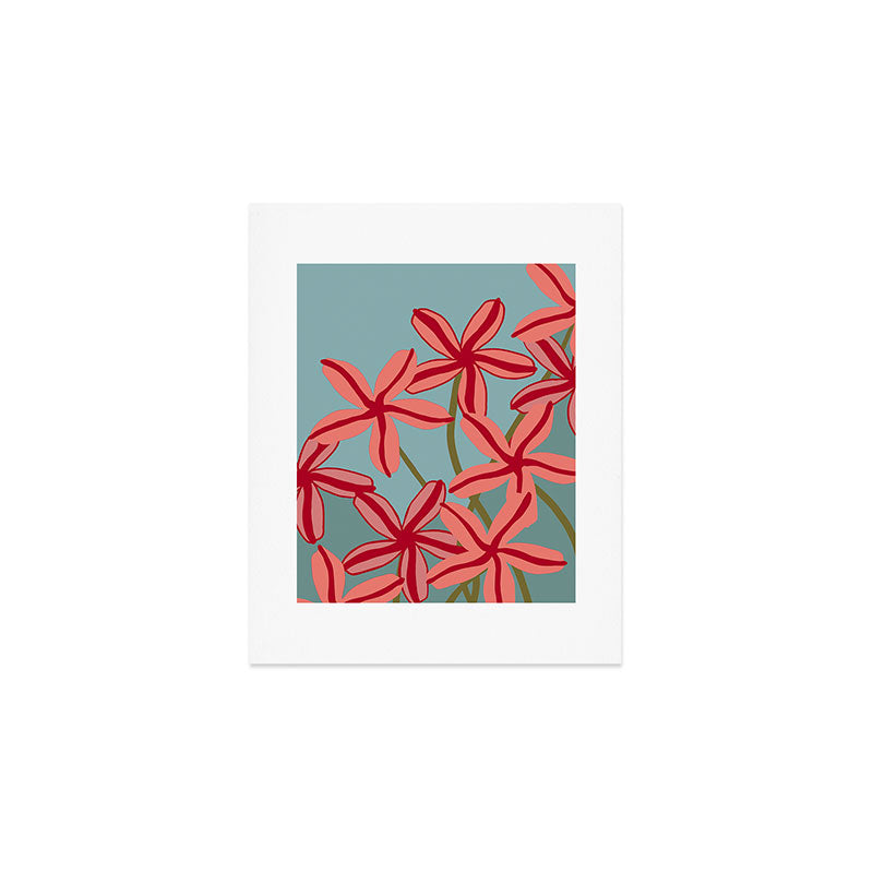 Lilies in shades of red Art Print Gallery Image 1