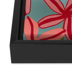 Lilies in shades of red Framed Canvas Print Gallery Image 3