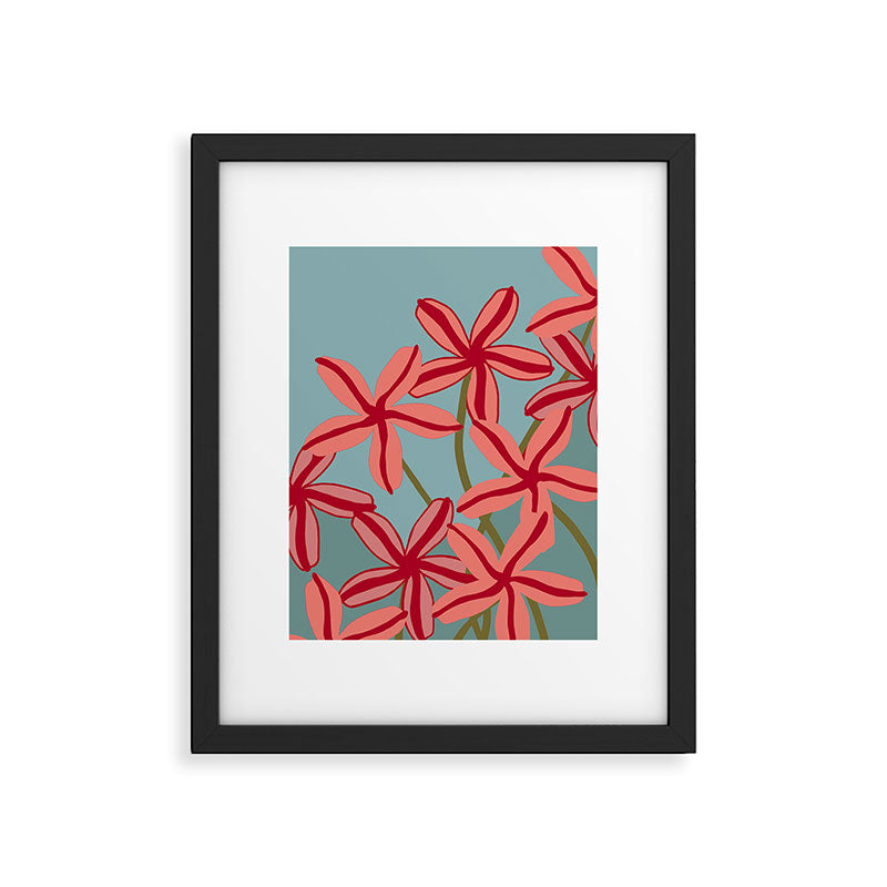 Lilies in shades of red Framed Art Print Gallery Image 6