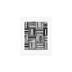 Music Cassette Stacks - Black and White - Something Nostalgic IV #decor #society6 #buyart Art Print Gallery Image 1