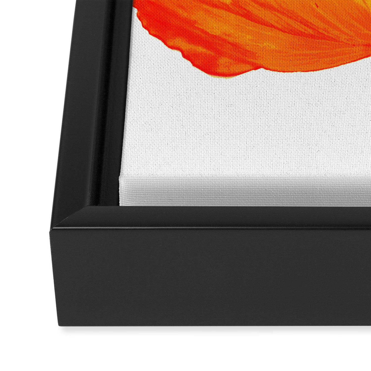 Orange and Yellow Poppies On A White Background #decor #society6 #buyart Framed Canvas Print Gallery Image 3