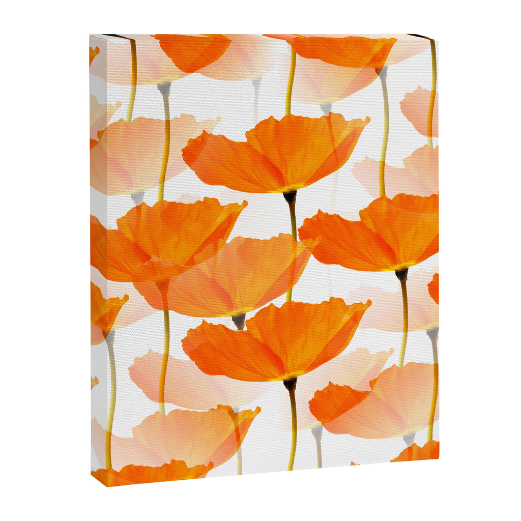 Orange Poppies On A White Background #decor #society6 #buyart Canvas Print Gallery Image 8