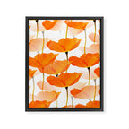 Orange Poppies On A White Background #decor #society6 #buyart Framed Canvas Print Gallery Image 8