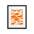 Orange Poppies On A White Background #decor #society6 #buyart Framed Art Print Gallery Image 4