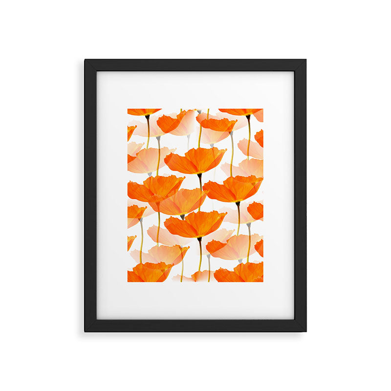 Orange Poppies On A White Background #decor #society6 #buyart Framed Art Print Gallery Image 4