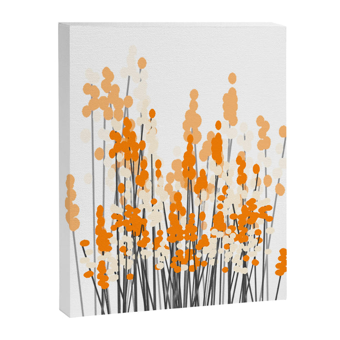 Orange Spring Bouquet on White Background #decor #society6 #buyart Canvas Print Gallery Image 1