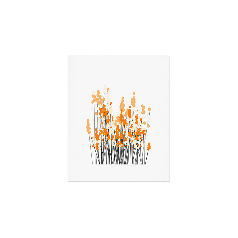 Orange Spring Bouquet on White Background #decor #society6 #buyart Art Print Gallery Image 1