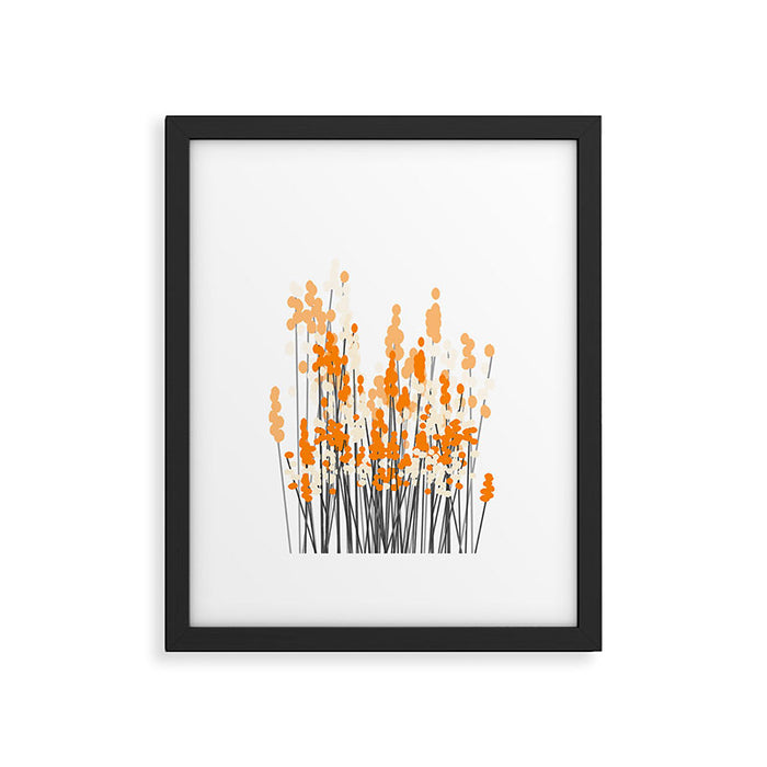 Orange Spring Bouquet on White Background #decor #society6 #buyart Framed Art Print Gallery Image 1