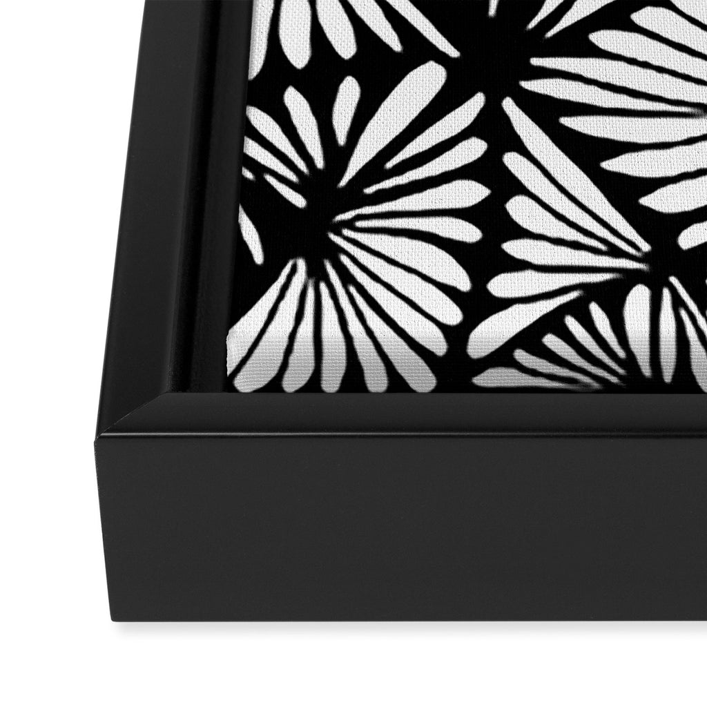 Petals in black and white Framed Canvas Print Gallery Image 3