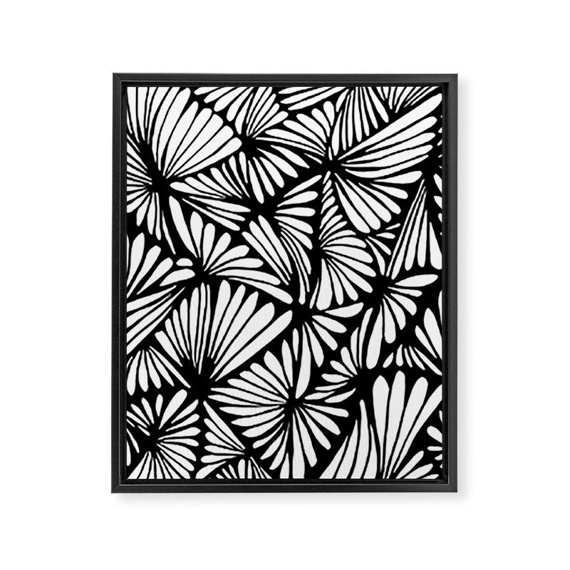 Petals in black and white Framed Canvas Print Gallery Image 8