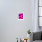 Pink And Red Poppies On A Orange Background - Summer Juicy Color Palette Retro Mood #decor #society6 Art Print Gallery Image 3