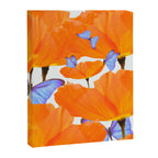 Poppies And Butterflies White Background #decor #society6 #buyart Canvas Print Gallery Image 8
