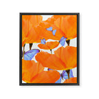 Poppies And Butterflies White Background #decor #society6 #buyart Framed Canvas Print Gallery Image 8