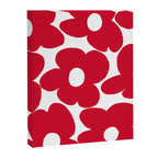 Red Retro Flowers White Background #decor #society6 #buyart Canvas Print Gallery Image 8