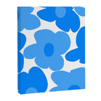 Sky Blue Retro Flowers White Background #decor #society6 #buyart Canvas Print Gallery Image 8