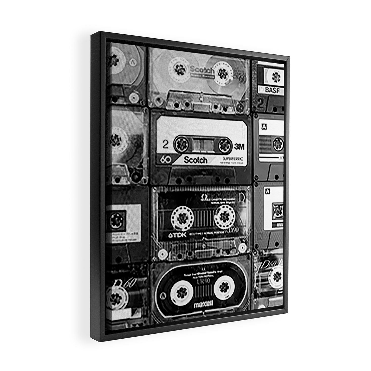Something Nostalgic - black and white #decor #society6 #buyart Framed Canvas Print Gallery Image 2