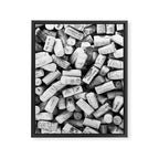 Something Nostalgic II Twist-off Wine Corks in Black And White #decor #society6 #buyart Framed Canvas Print Gallery Image 8