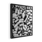Something Nostalgic II Twist-off Wine Corks in Black And White #decor #society6 #buyart Framed Canvas Print Gallery Image 2